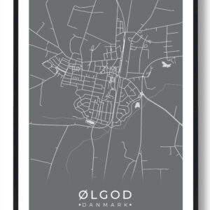 Ølgod by plakat - grå