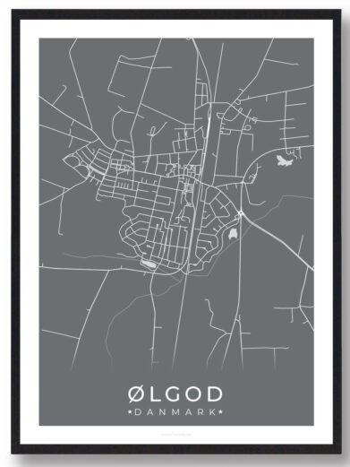 Ølgod by plakat - grå