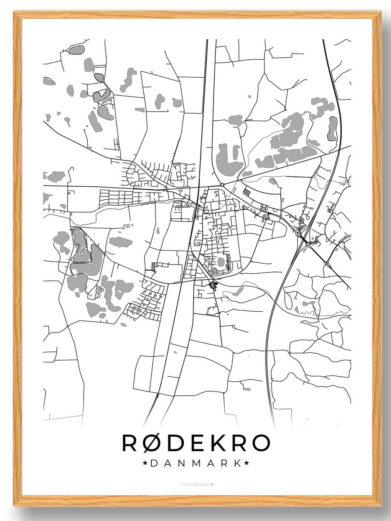 Rødekro by plakat - hvid