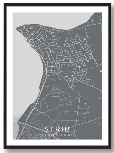 Strib by plakat - grå