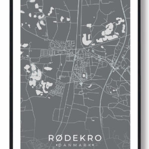 Rødekro by plakat - grå