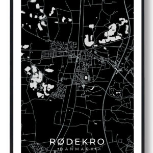 Rødekro by plakat - sort
