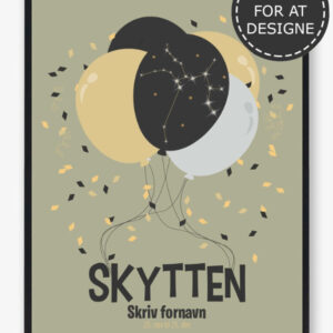 Stjernetegn skytten - personlig plakat