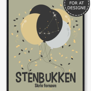 Stjernetegn stenbukken - personlig plakat