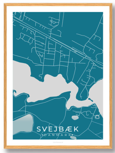 Svejbæk by plakat - blå