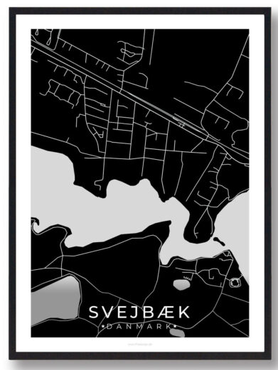 Svejbæk by plakat - sort