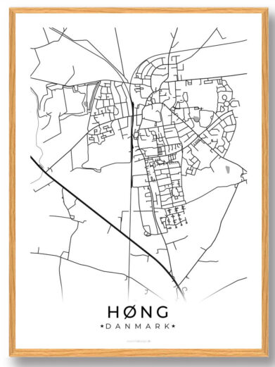 Høng by plakat - hvid