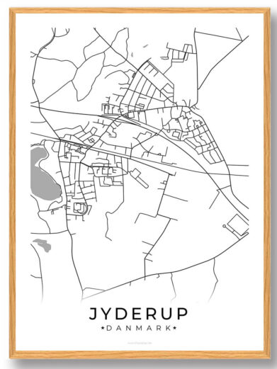 Jyderup by plakat - hvid