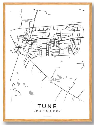 Tune by plakat - hvid