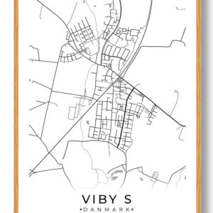Viby S by plakat - hvid