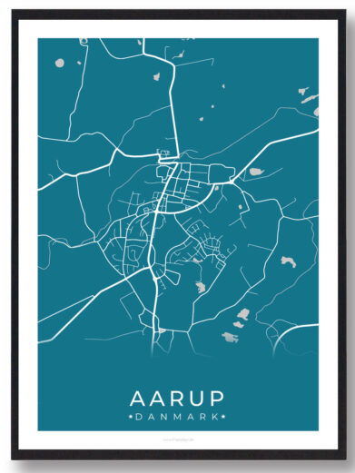 Aarup by plakat - blå