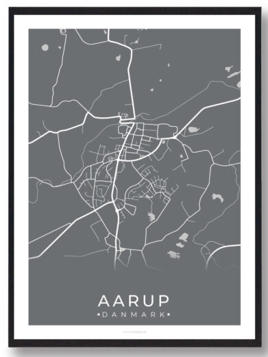 Aarup by plakat - grå