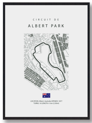 Albert Park Circuit - Formel 1 plakat