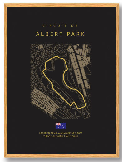 Albert Park Circuit - Formel 1 plakat