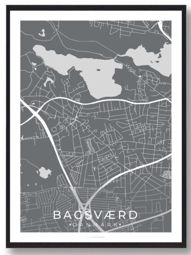 Bagsværd by plakat - grå