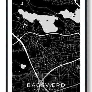 Bagsværd by plakat - sort