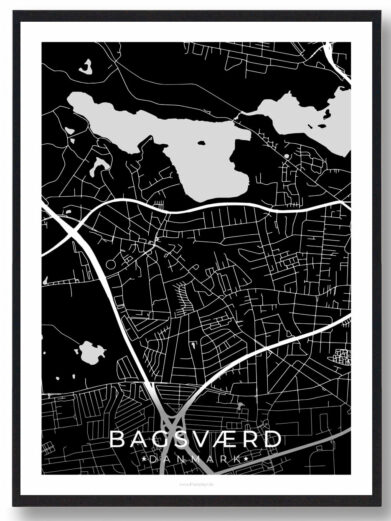 Bagsværd by plakat - sort