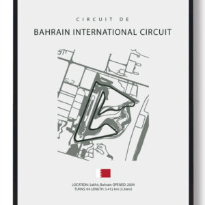 Bahrain International Circuit - Formel 1 plakat