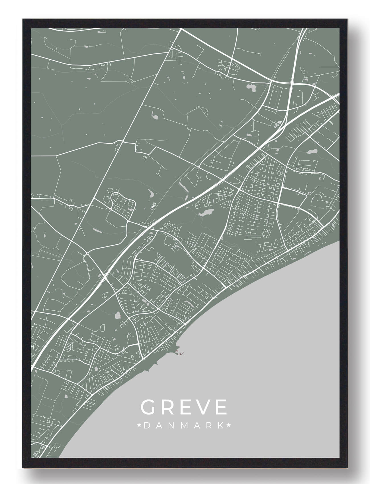 Billede af Greve plakat - grøn (Størrelse: M - 30x40cm)