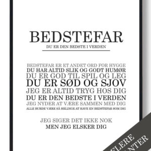 Bedstefar er den bedste... - plakat