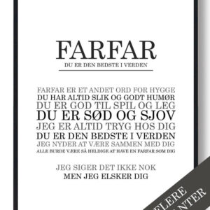Farfar er den bedste... - plakat