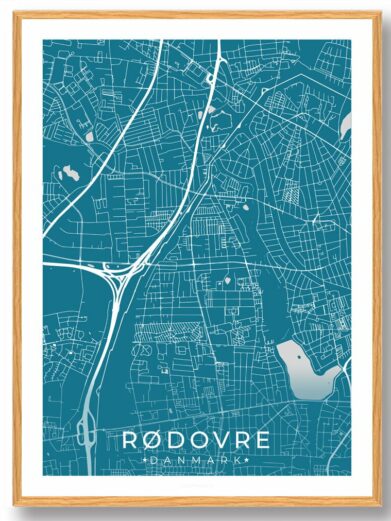 Rødovre by plakat - blå