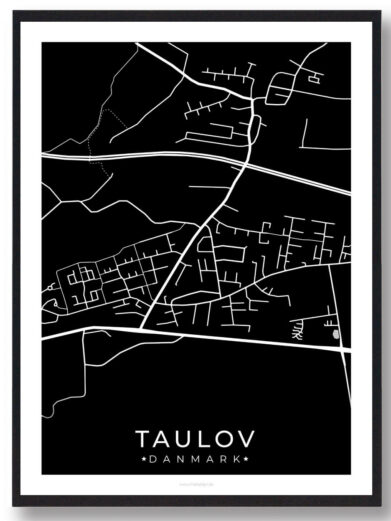 Taulov by plakat - sort