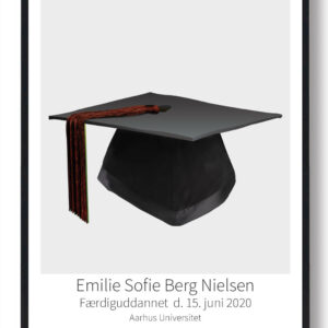 Kandidathue plakat - brun