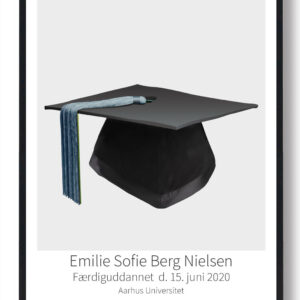 Kandidathue plakat - isblå