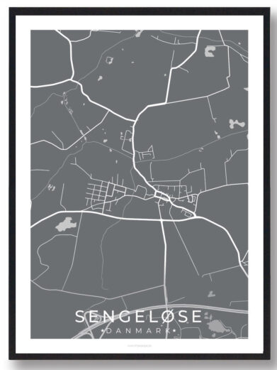 Sengeløse by plakat - grå