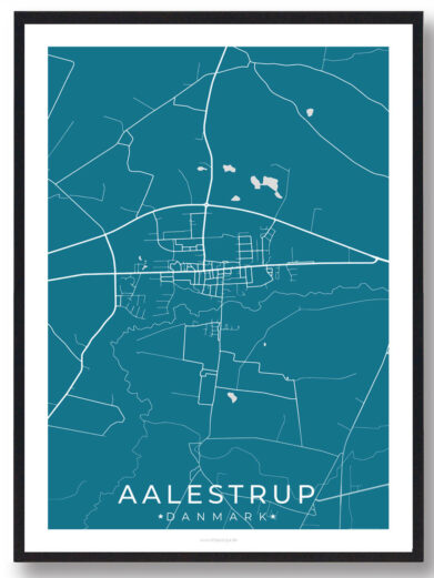 Aalestrup by plakat - blå