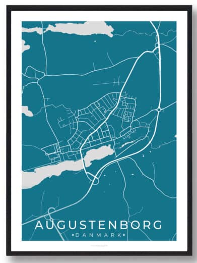 Augustenborg by plakat - blå