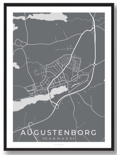 Augustenborg by plakat - grå