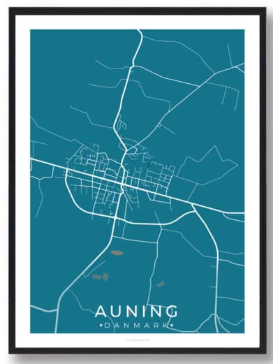 Auning by plakat - blå