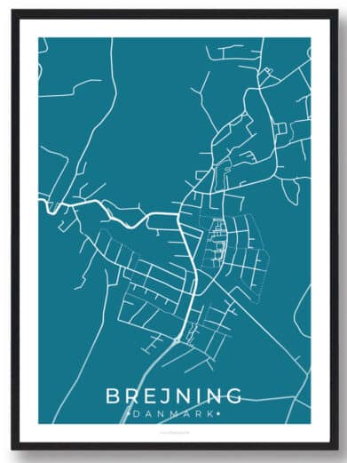 Brejning by plakat - blå