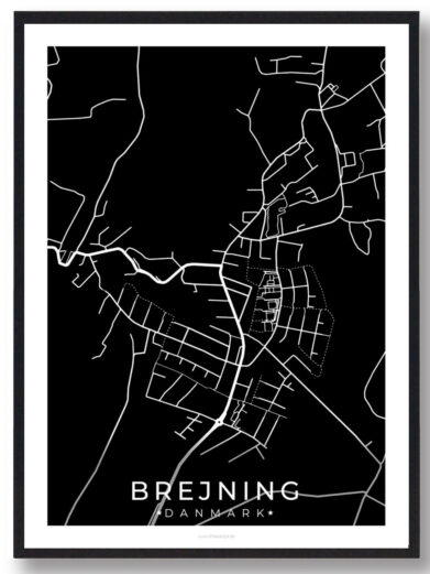 Brejning by plakat - sort