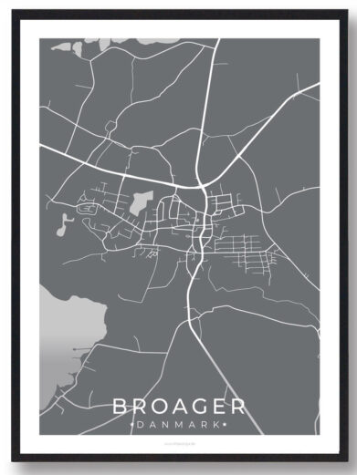 Broager by plakat - grå