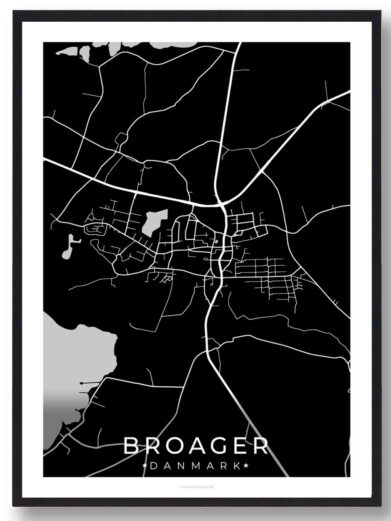 Broager by plakat - sort