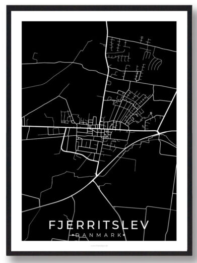 Fjerritslev by plakat - sort