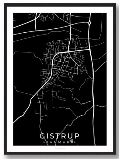 Gistrup by plakat - sort