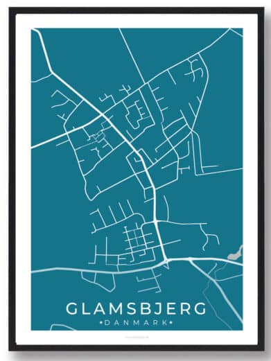 Glamsbjerg by plakat - blå