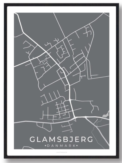 Glamsbjerg by plakat - grå