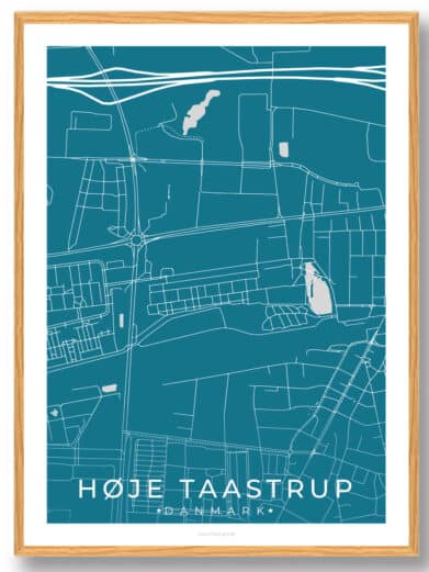 Høje-Taastrup by plakat - blå