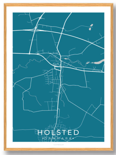 Holsted by plakat - blå