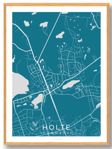 Holte by plakat - blå