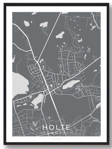 Holte by plakat - grå