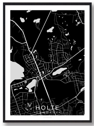 Holte by plakat - sort