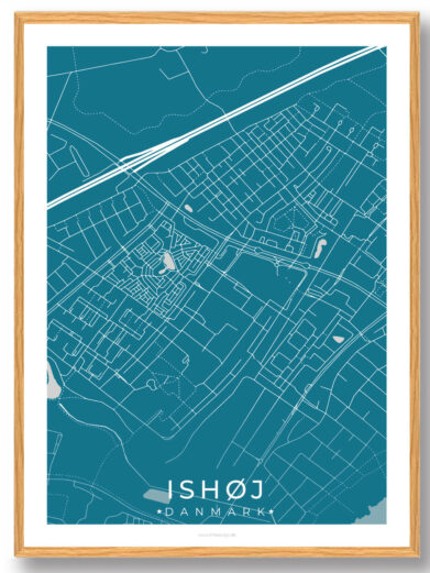 Ishøj by plakat - blå