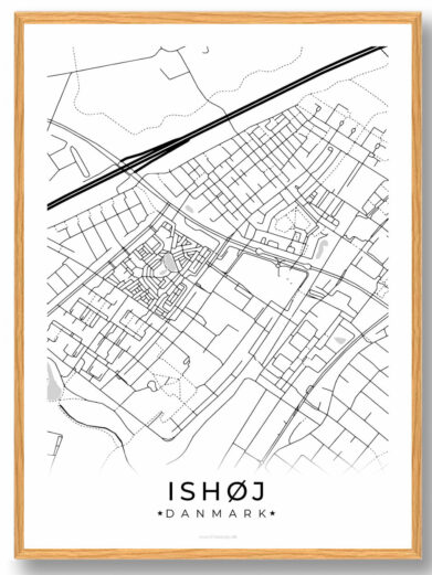 Ishøj by plakat - hvid