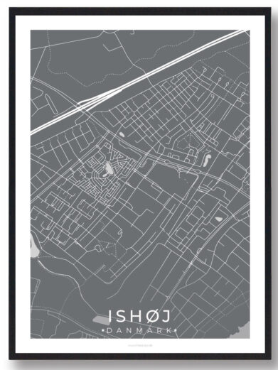 Ishøj by plakat - grå